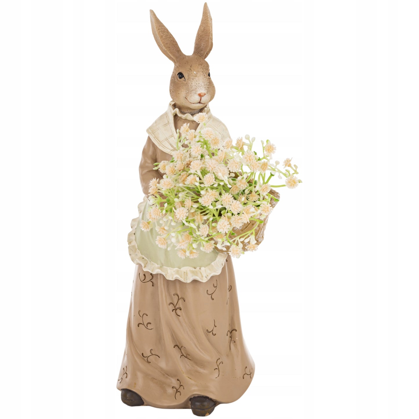 Figurka zajączek z kwiatami królik dekoracja wielkanoc ozdoba wiosna 31cm