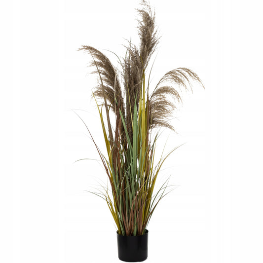 Elegancka wysoka Trawa Pampasowa Sztuczna 120 cm Roślina Ozdobna Doniczka