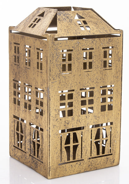 Figurka świąteczna Świecznik złoty metal 17,5x9x9cm