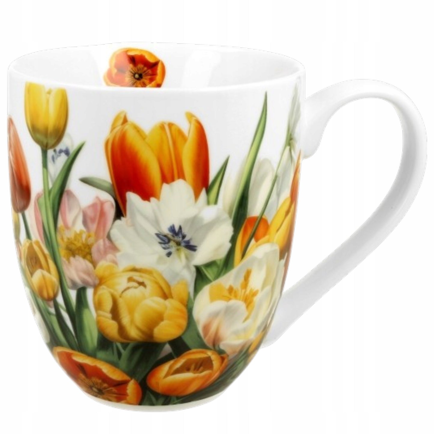 Kubek porcelanowy Mega duży XXL w pudełku 1000ml na prezent tulipany kwiaty