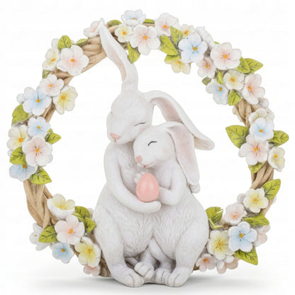 Króliczki figurka wielkanocna dekoracja wiosenna ozdoba zajączki 26 cm