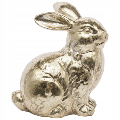 Królik figurka wielkanocna złota dekoracja zajączek ozdoba glamour 13 cm