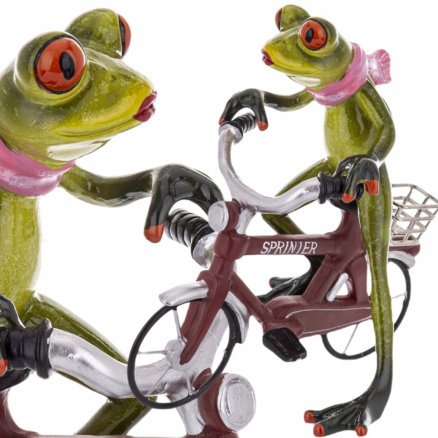 Ozdobna Figurka 16,5x11,5x15,5cm - Żaba na rowerze