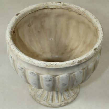 Osłonka na nóżce 14 cm ceramika beż antyczna