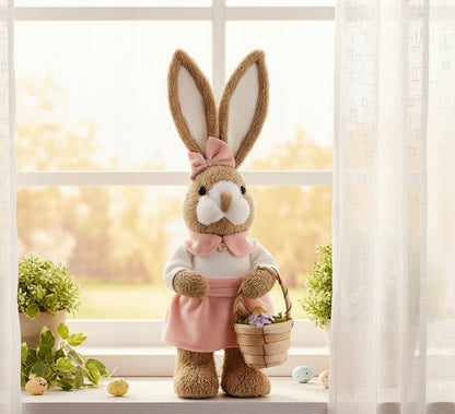 Figurka wielkanocna tworzywo sztuczne zając 35 cm Pani Królik