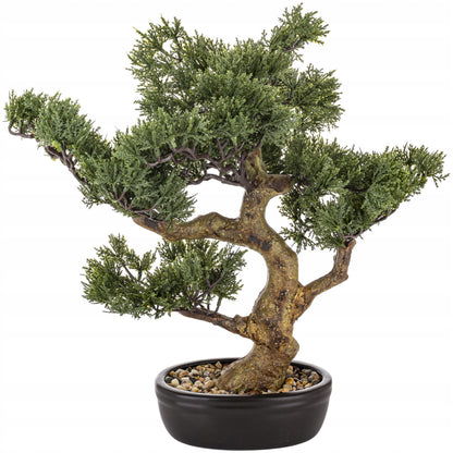 Drzewko Bonsai w czarnej doniczce sztuczne drzewko realistyczny wygląd 47cm