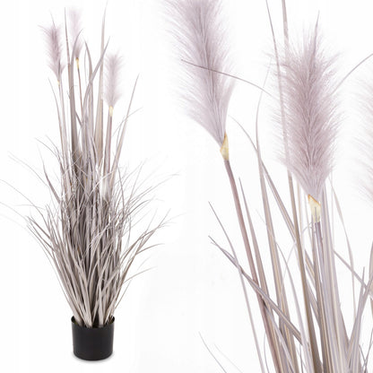 Trawa sztuczna ozdobna pampas donica beżowa 121cm