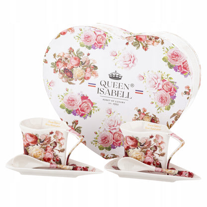 ZESTAW DLA DWOJGA filiżanki 2x250ml różą Queen Isabell