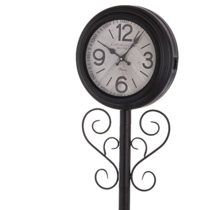 Zegar podłogowy metalowy czarny mat na nodze loft retro 151cm