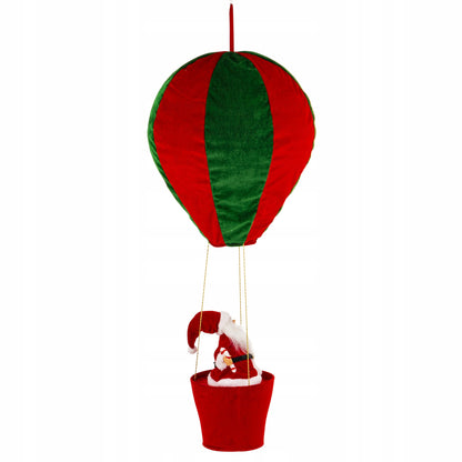 Świąteczna figurka Świąteczna Mikołaj w balonie 92 cm