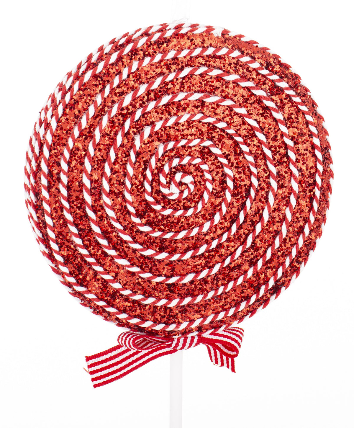 Zawieszka tekstylna biało-czerwona 31x14x3 cm wzór 2