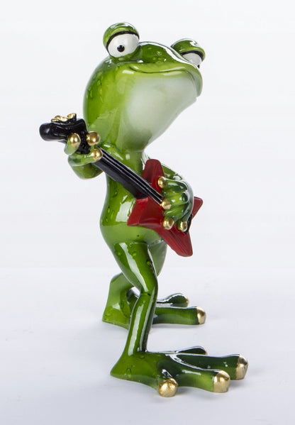 FIGURKA ŻABKA GITARZYSTA MUZYK ŻABA ŚMIESZNA