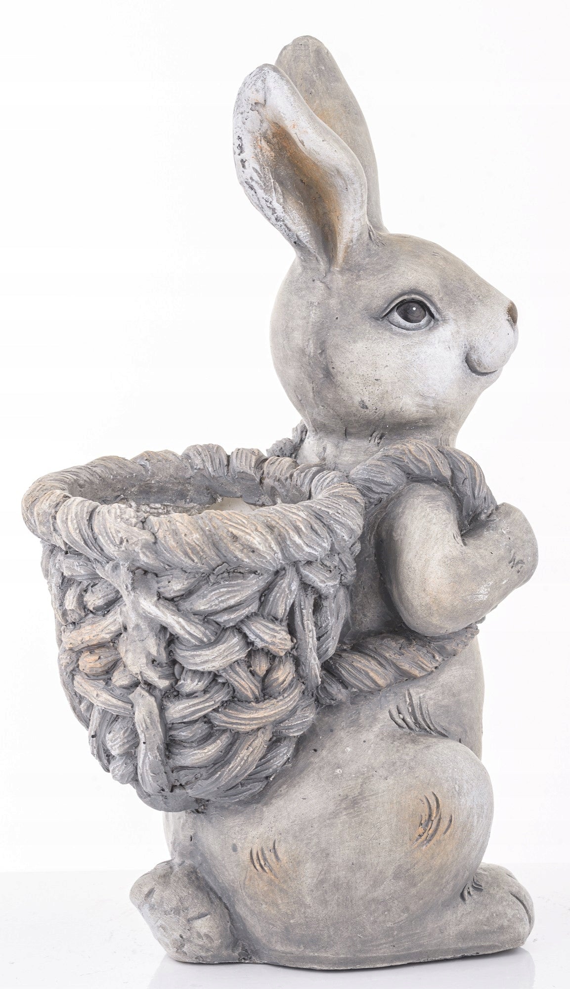Osłonka figurka zając koszyk 41 cm Królik wielkanocny doniczka koszyczek