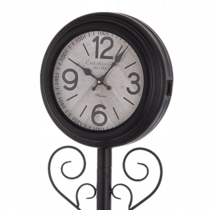 Zegar podłogowy metalowy czarny mat na nodze loft retro 151cm