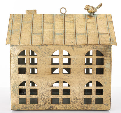 Figurka świąteczna Dekoracja Metalowa złoty 29,5x29x20,5
