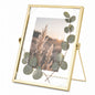 Ramka na zdjęcia metalowa złota float stawiana 20x17na foto 10x15 cm