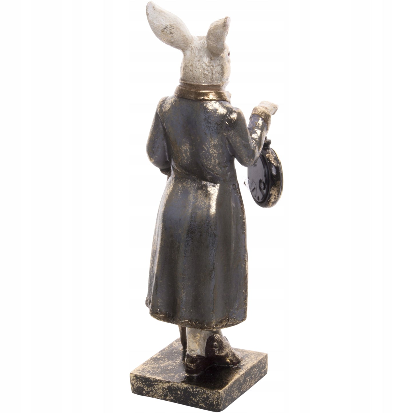 Figurka Pierrot biały królik z zegarkiem dekoracja vintage 34 cm