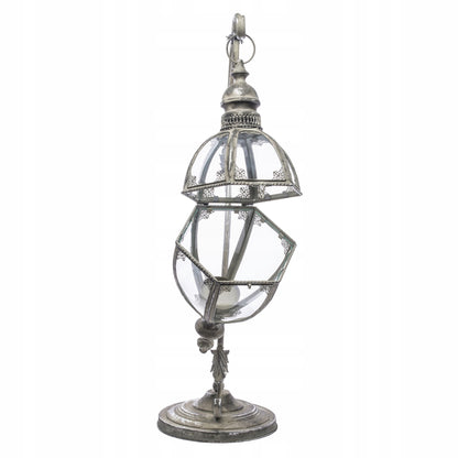 Lampion w stylu indyjskim latarenka Świecznik duży 88 cm metalowy szklany