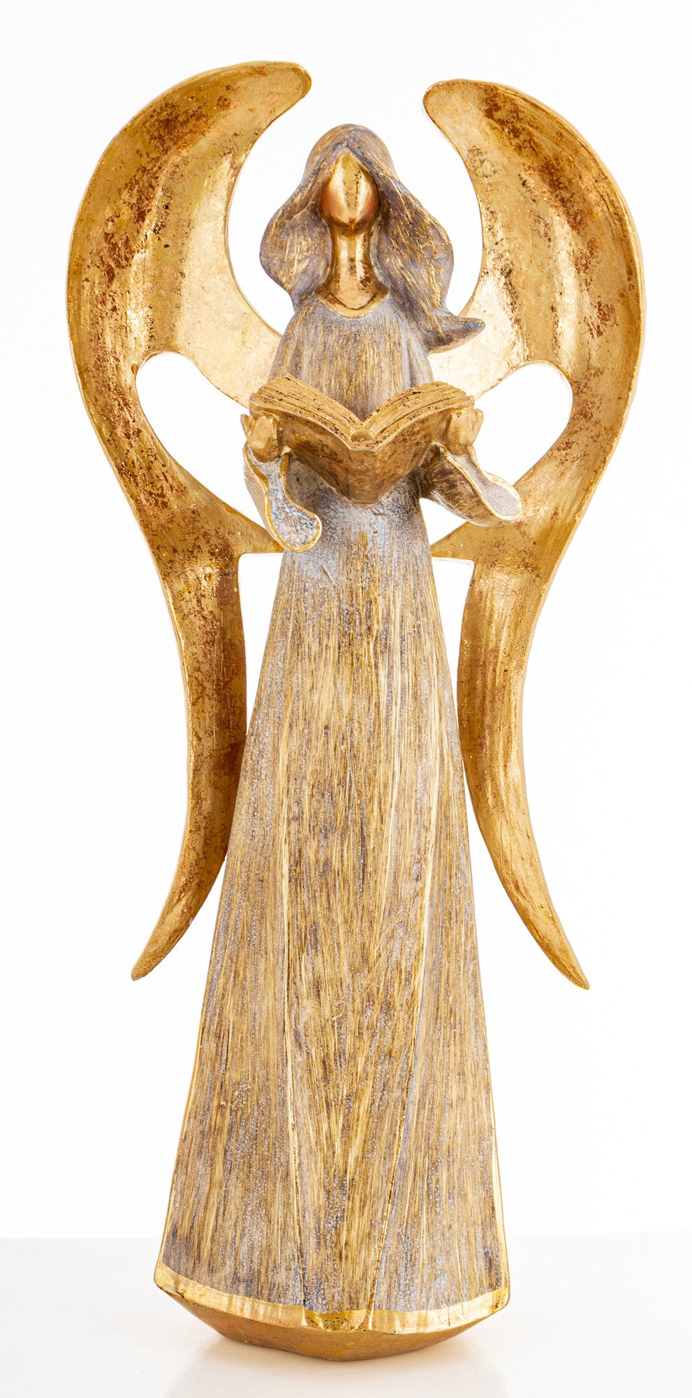 Figurka świąteczna anioł złoty tworzywo sztuczne 43x20x13,5 cm