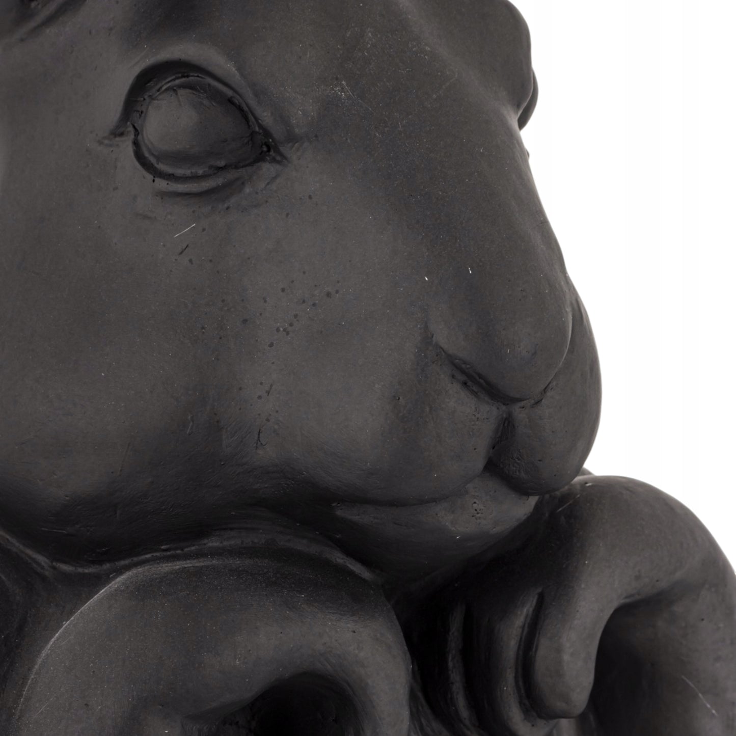 Figurka Królik Zajączek Statuetka Dekoracja Czarna Duża 47,5cm Loft