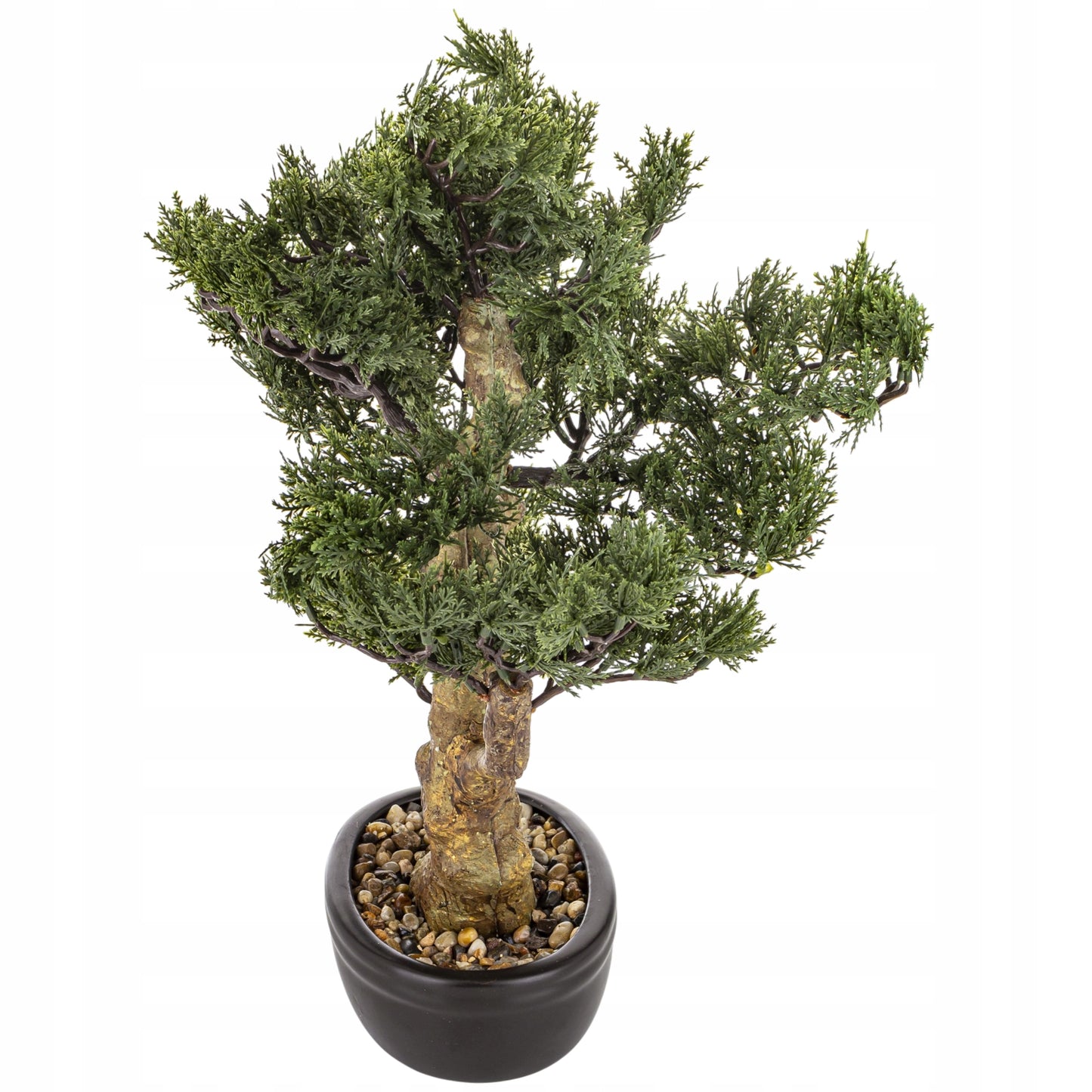 Drzewko Bonsai w czarnej doniczce sztuczne drzewko realistyczny wygląd 47cm
