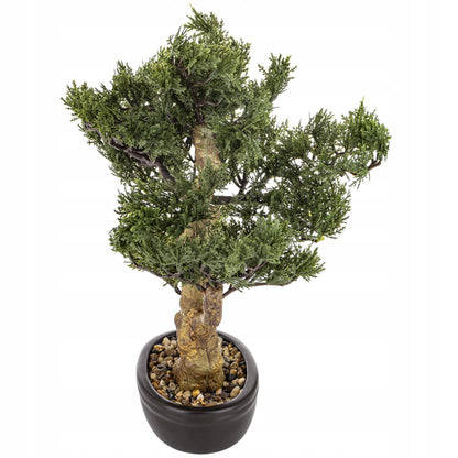 Drzewko Bonsai w czarnej doniczce sztuczne drzewko realistyczny wygląd 47cm