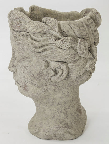 Doniczka osłonka głowa 20 x 15 cm beton