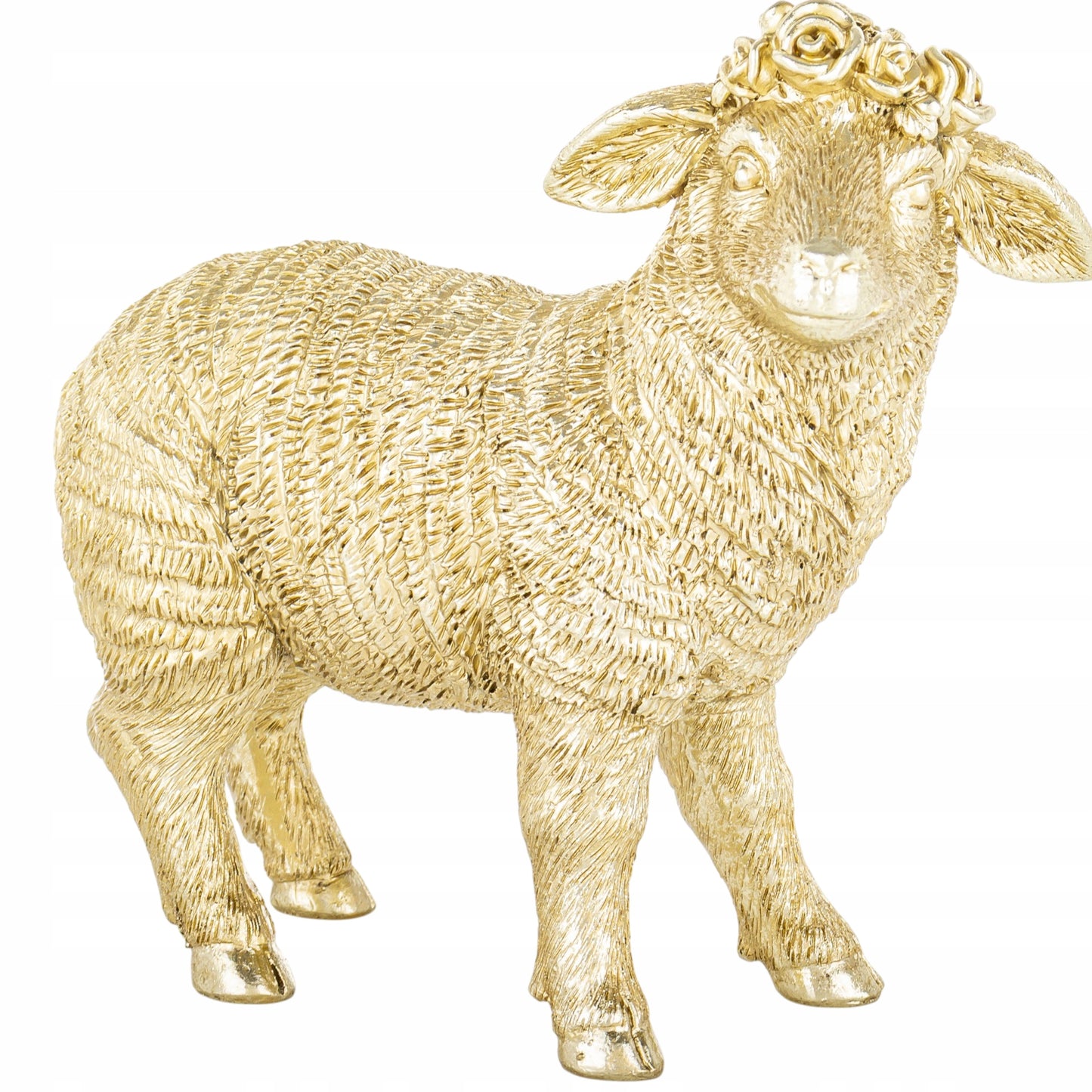 Owca figurka dekoracja złota Dekoracja Wielkanocna Glamour owieczka 17cm