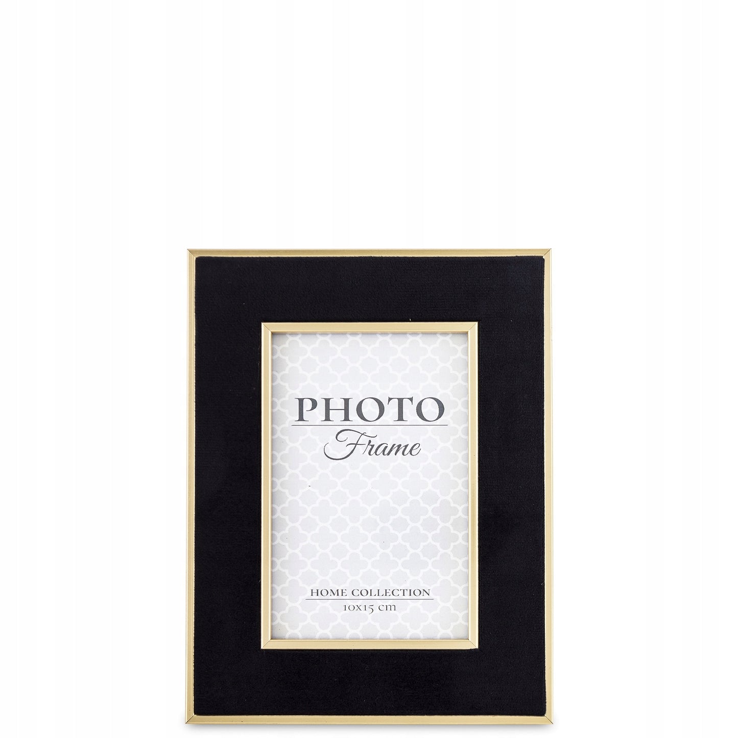 Ramka na zdjęcia w rozmiarze 10x15 cm czarna złota glamour