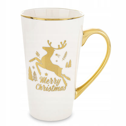 Kubek świąteczny porcelanowy w pudełku 450 ml duży prezent na mikołajki