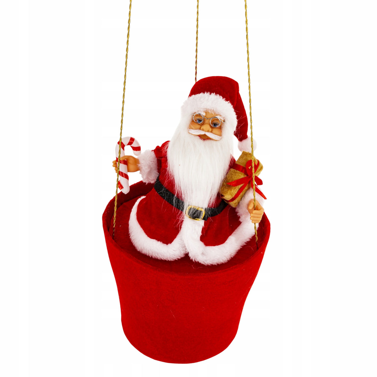 Świąteczna figurka Świąteczna Mikołaj w balonie 92 cm
