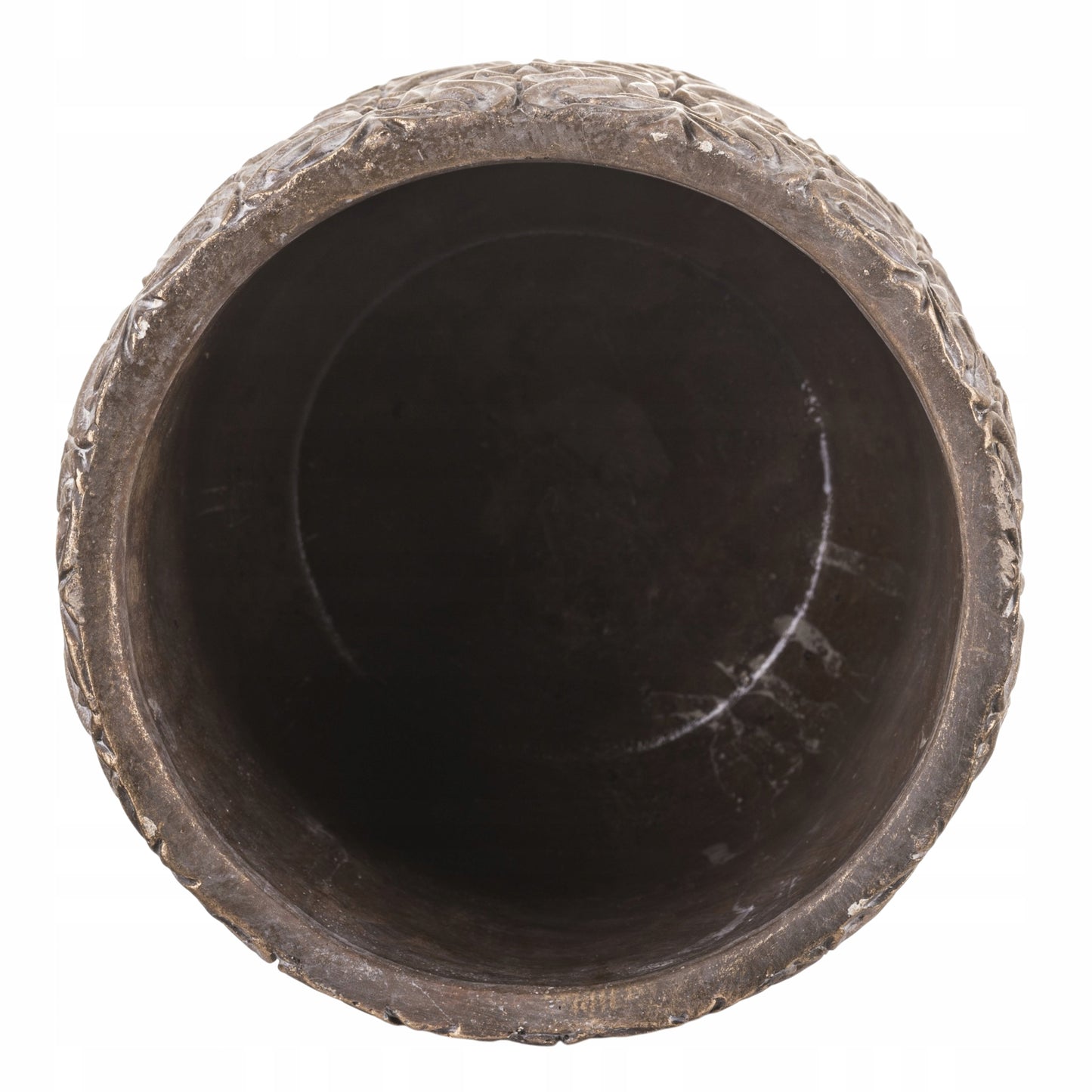 Osłonka brązowa cementowa 17 x 17 cm beton złoty