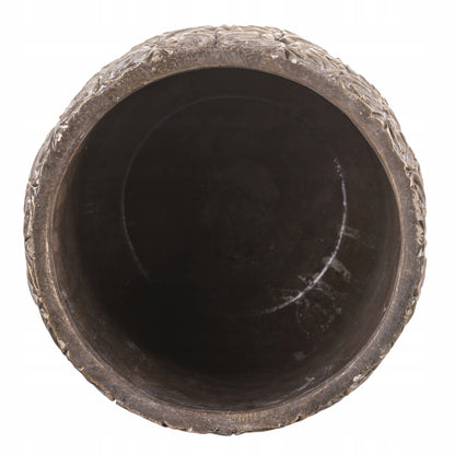 Osłonka brązowa cementowa 17 x 17 cm beton złoty