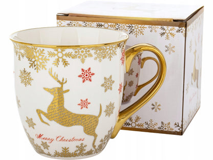 Kubek filiżanka świąteczna w pudełku porcelana prezent świąteczny