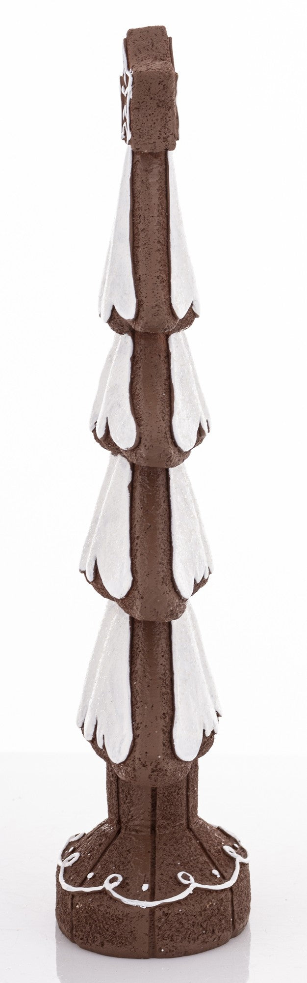 Figurka świąteczna choinka biały, brązowy tworzywo sztuczne 33,5x13,5x7 cm