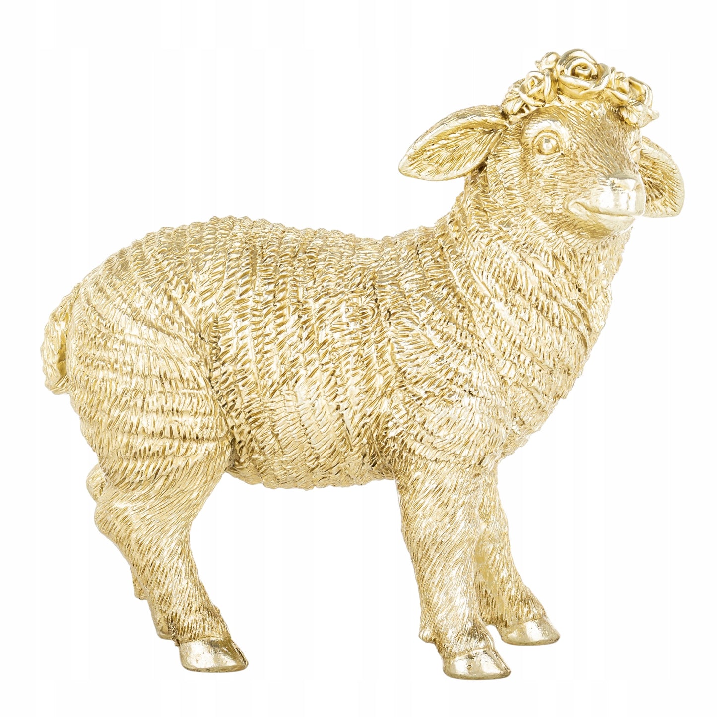 Owca figurka dekoracja złota Dekoracja Wielkanocna Glamour owieczka 17cm