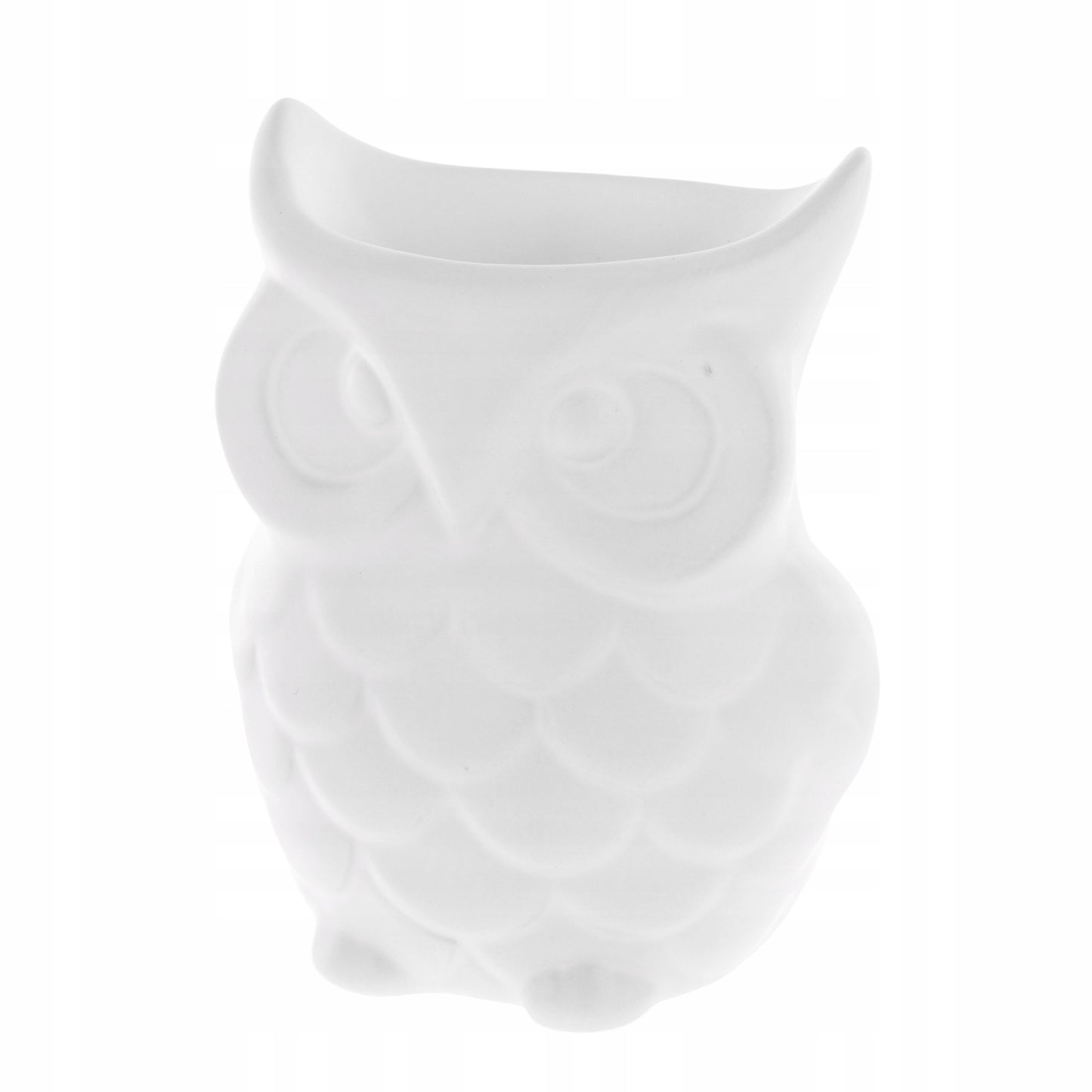 Kominek zapachowy ceramiczny biały sowa figurka podgrzewacz olejków 12 cm