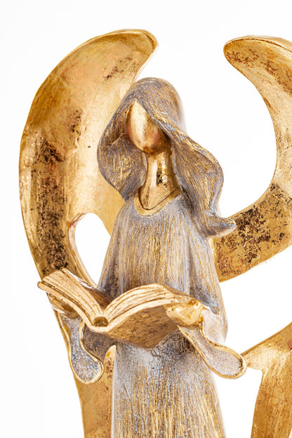 Figurka świąteczna anioł złoty tworzywo sztuczne 43x20x13,5 cm