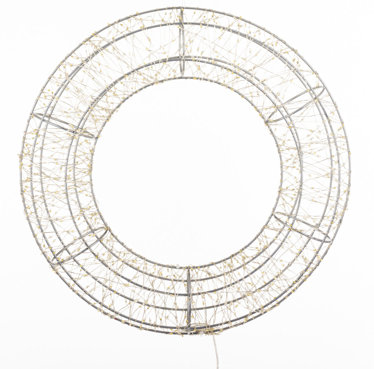 Ozdoba świąteczna LED biały tworzywo sztuczne, metal 37x37x8 cm