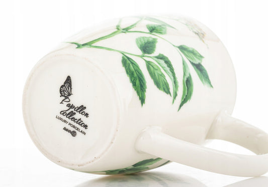 Elegancki kubek ceramiczny z zaparzaczem w pudełku prezentowym