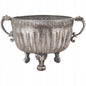 Osłonka srebrna metalowa wazon retro vintage 21x34 cm