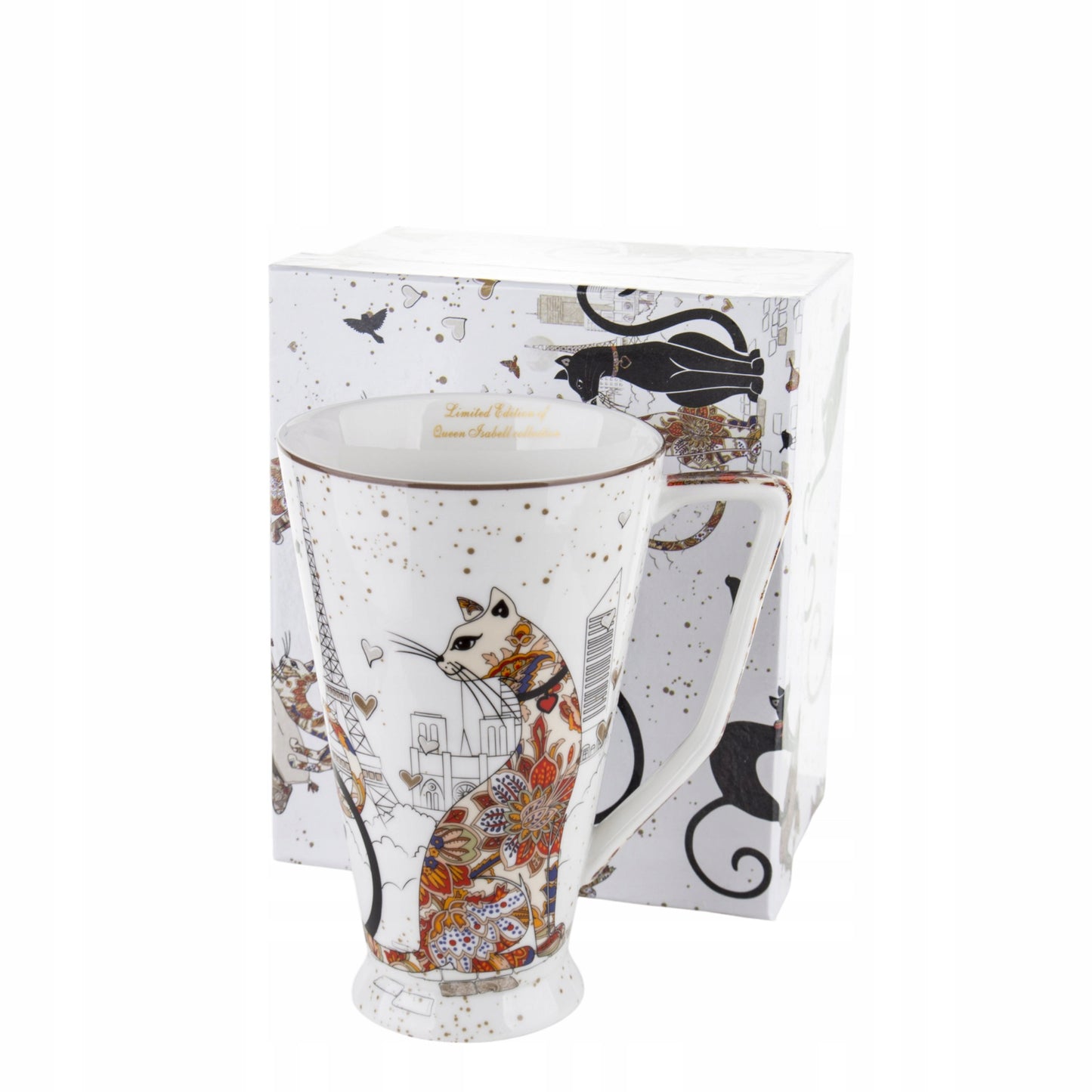 Kubek porcelanowy KOT 500ml kotek pudełko duzy kubeczek na prezent