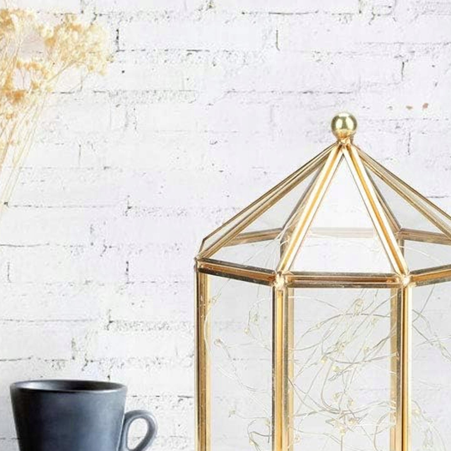 lampion szklarenka kopuła klatka geometryczna mini ogród na sukulenty