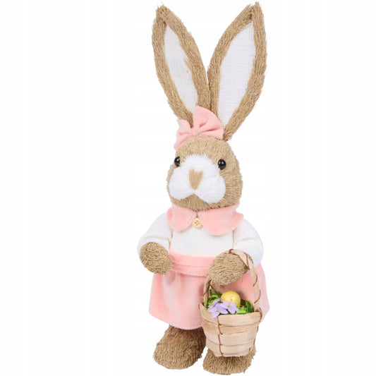 Figurka wielkanocna tworzywo sztuczne zając 35 cm Pani Królik