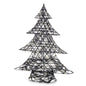 Ozdoba choinka LED z tworzywa czarno-złota 60x47x12 cm