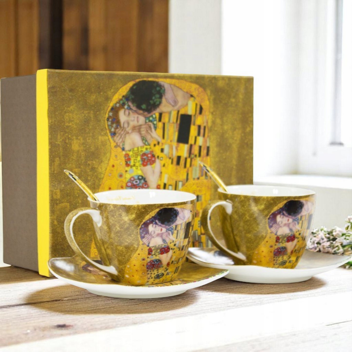 Filiżanka Gustav Klimt porcelana 250 ml 2 szt. serwis kawowy
