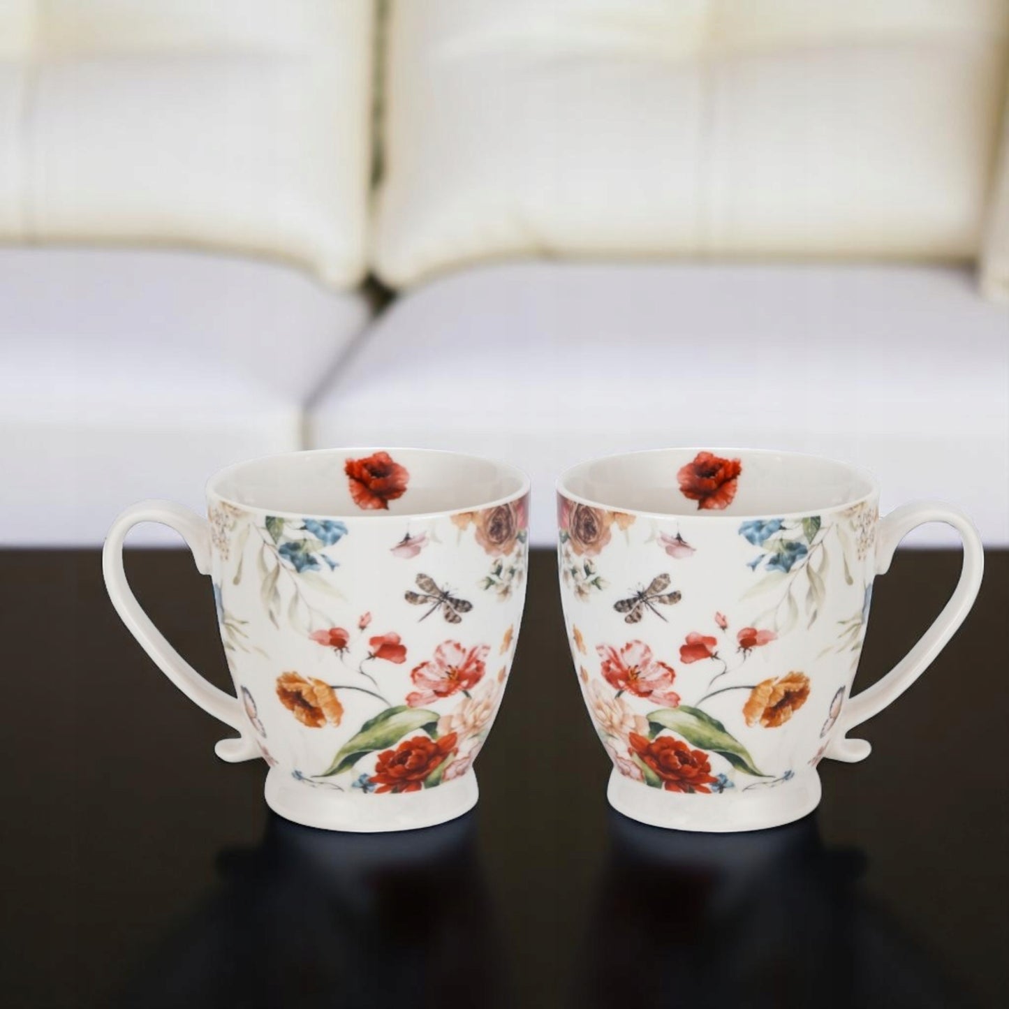 Kubek w pudełku na stopce porcelanowy duży 500ml.na prezent