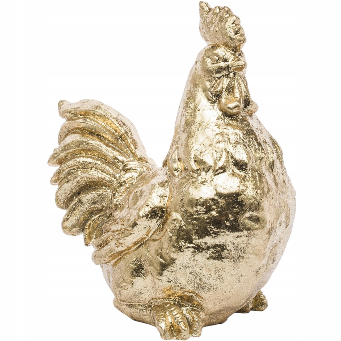 Figurka Złoty kogut wielkanocna kura 19 cm