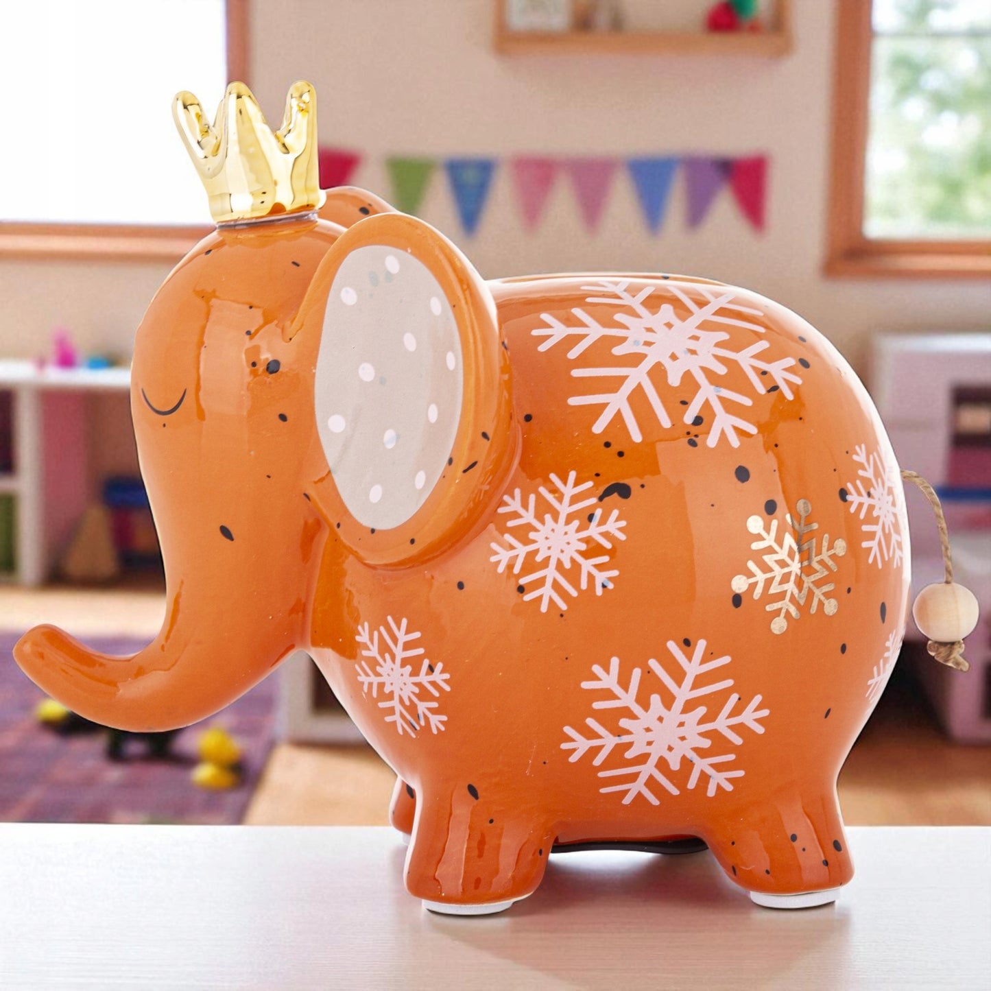 Skarbonka ceramiczna Słoń Słonik figurka ozdoba prezent dla dziecka