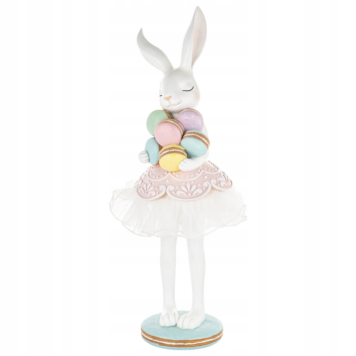 figurka zajączek wielkanocny biały dziewczynka króliczek 55cm XL